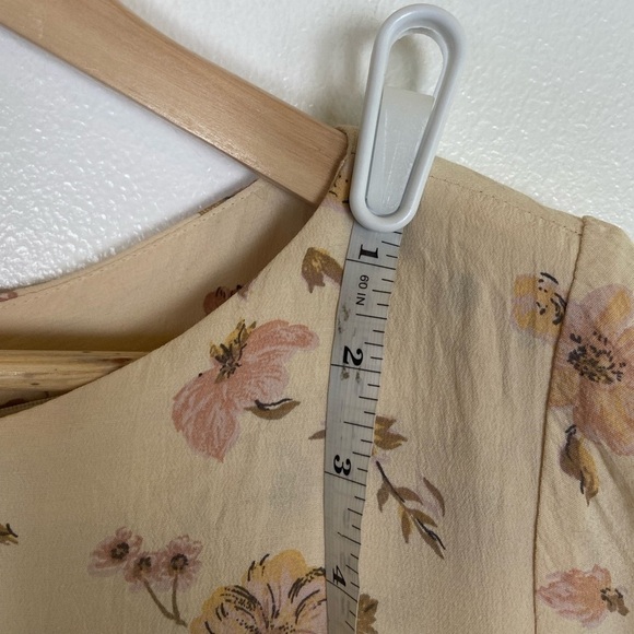 Claude Rene VTG Floral Maxi Dress Sz 4 Pleated Mother Pearl Buttons Cottagecore - Picture 11 of 14